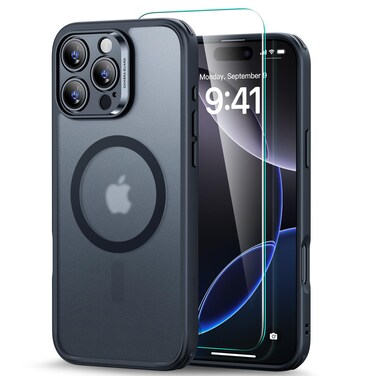 ESR for iPhone 16 Pro Case (4 in 1) Set, Translucent Matte Case with Screen Protector, Compatible with MagSafe, Military-Grade Protection, Classic Series,Frosted Black