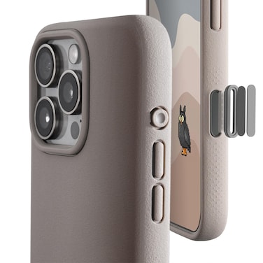 TineeOwl for iPhone 16 Pro Magnetic Case, [Covered Camera Control Button], Compatible with MagSafe, TPU, Minimalist, Slim/Thin, Grippy - Dune Series (Stone, iPhone 16 Pro)
