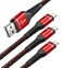 UYOUNG iPhone Charger Cable 3 Pack 6 FT Lightning Cable USB Long Heavy Duty Nylon Fast iPhone Charging Cord Compatible with iPhone 14/13/12/11/Pro/X/Xs Max/XR /8/7/6/6S/plus/iPad Mini-Red