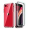 COOLQO Compatible for iPhone SE Case 2022/3rd/2020/2nd/iPhone 7/8 Case with Screen Protector [Non-Yellowing] [PC + TPU] Military Grade Protection Heavy Duty Shockproof Protective Phone Case, Clear