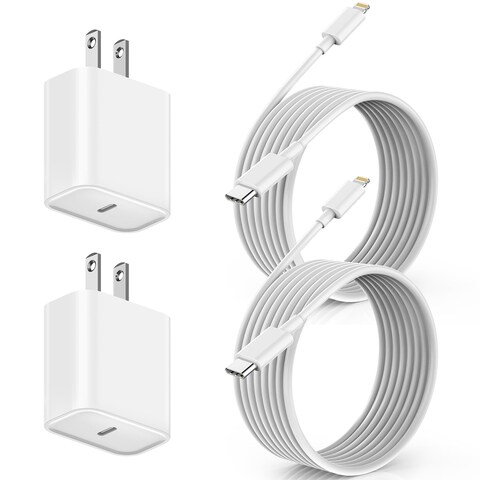 Fast Charger iPhone Cord, Long iPhone Charging Cable Lightning Charger 2Pack PD USB Type C Apple Charger Fast Charging 6FT Apple Cord Lightning Cable for iPhone 14/13/12/11 Pro Max/XR/XS/X/SE2022/iPad