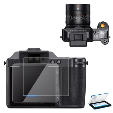 JJC (2 Pack) Tempered Glass Screen Protector Screen Film Compatible for Hasselbl X2D 100C Camera, Ultra-Thin Clear Anti-Fingerprint Anti-Scrach 9H Camera Protector Cover