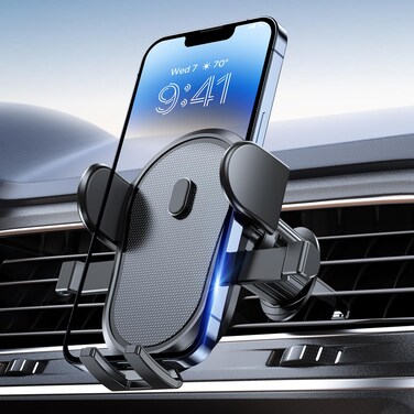 Miracase Car Vent Phone Mount, Universal Cell Phone Mount [Upgraded Vent Clip Never Fall Off] Hands Free Air Vent Phone Holders for Your Car Compatible with iPhone All Smartphones, Grey