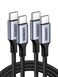 UGREEN USB C to USB C Cable, 100W 2-Pack USB C Charger Cable for iPhone 16/16 Plus/16 Pro/16 Pro Max/15, MacBook Pro, iPad Pro, Dell XPS, Samsung Galaxy S24/S23/S22 Ultra, Switch, Pixel, 3.3FT Black