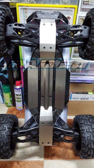 Steel Chassis Protector Guard Armor Front &amp; Rear Skid Plate for Traxxas X-Maxx 6S 8S