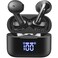 TOZO T21 Wireless Earbuds Bluetooth 5.3 in Ear Headphones Dual Mic Call Noise Cancelling IPX8 Waterproof 44H Playback Stereo Sound with LED Display Wireless Charging Case 32 EQs via APP Black