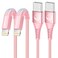 Aioneus iPhone Charger 6ft 2Pack, Apple Certified USB A to Lightning Cable Nylon Braided Phone Charger Cord Fast Charging for iPhone 14 13 12 11 Pro Xr Xs Max 10 8 7Plus 6 SE -Pink