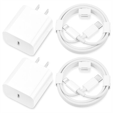 iPhone Charger Fast Charging,[MFi Certified] 2Pack 20W Type C Fast Charger Block with 6FT USB C to Lightning Cable Compatible for iPhone 14/13/12/11 Pro Max/11/Xs Max/XR/X,iPad,AirPods Pro