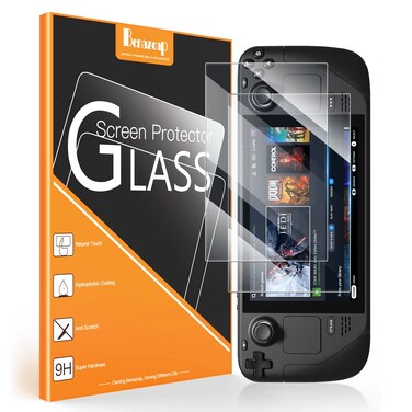 Benazcap [2 Pack] Steam Deck Screen Protector 7 Inch 2021 Release, 9H Tempered Glass Film Easy Installation/Anti-Scratch/HD Clear for Steam Deck New Version