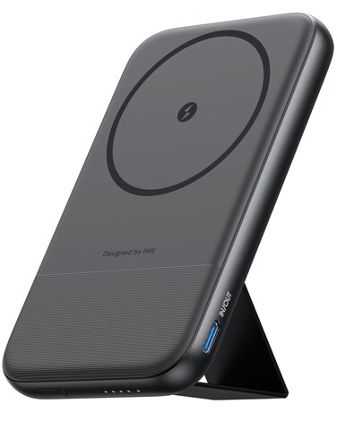 INIU for MagSafe Portable Charger, Ultra Slim 10000mAh 27W Magnetic Power Bank with Foldable Stand, USB-C in&amp;Out Wireless Battery Pack, for iPhone 15/15 Plus/15 Pro/15 Pro Max, iPhone 14/13/12 Series