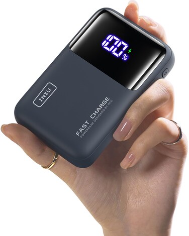 INIU Power Bank, 20000mAh 65W Ultra Small USB C Laptop &amp; Phone Portable Charger, Fast Charging Flight Cruise Ship Family Trip Accessories Battery Pack for College Students Travelers Boys Girls, Blue