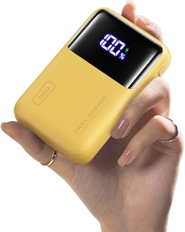 INIU Power Bank, 20000mAh 65W Mini USB C Laptop &amp; Phone Portable Charger, Fast Charging Flight Cruise Ship Family Essentials Traveling Powerbank for College Students Travelers Teen Boys Girls, Yellow