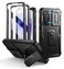 Dexnor for Samsung Galaxy A35-5G Case, [2 Front Frame] [Bulit-in Slide Camera Cover &amp; Kickstand] Heavy Duty Military Grade Protection Shockproof Phone Case with Screen Protector, 6.6 inch Black