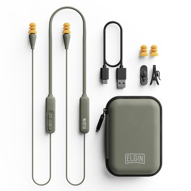 Elgin Discord Bluetooth Earplug Earbuds, OSHA Compliant Noise-Isolating Safety Wireless Headphones, All-Weather Earphones for Industrial Work, and High-Noise Environments