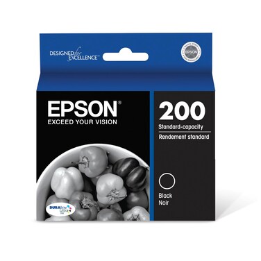 EPSON 200 DURABrite Ultra Ink Standard Capacity Black Cartridge (T200120-S) Works with WorkForce WF-2520, WF-2530, WF-2540, Expression XP-200, XP-300, XP-310, XP-400, XP-410