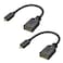 Cable Matters 2-Pack Micro HDMI to HDMI Adapter (HDMI to Micro HDMI Adapter) 6 Inches with 4K and HDR Support for Raspberry Pi 4 and Raspberry Pi 5