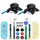 LONANDY 2 Pack Joycon Joysticks, Joycon Repair Kit Joystick Replacement Parts for Nintendo Switch, Switch Lite &amp; Switch OLED, Include Thumb Grips, Metal Lock Buckles
