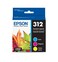 EPSON 312 Claria Photo HD Ink Standard Capacity (T312923-S) Works with Expression Photo XP-8500, XP-8600, XP-8700, XP-15000, Cyan,Magenta and Yellow
