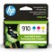 HP 910 Cyan, Magenta, Yellow Ink Cartridges   Works with HP OfficeJet 8010, 8020 Series, HP OfficeJet Pro 8020, 8030 Series   Eligible for Instant Ink   3YN97AN, 3 Count (Pack of 1)