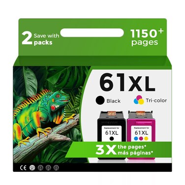61XL Ink Cartridges Replacement for HP 61 XL Black Color Combo Pack for HP61 HP61XL for 5530 3510 4500 4635 2620 4630 5535 2540 4502 3050 1510 4632 4501 2542 2514 3050a 4610 1000 1010 1510 Printer
