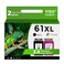 61XL Ink Cartridges Replacement for HP 61 XL Black Color Combo Pack for HP61 HP61XL for 5530 3510 4500 4635 2620 4630 5535 2540 4502 3050 1510 4632 4501 2542 2514 3050a 4610 1000 1010 1510 Printer
