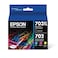 EPSON 702 DURABrite Ultra Ink High Capacity Black &amp; Standard Color Cartridge Combo Pack (T702XL-BCS) Works with WorkForce Pro WF-3720, WF-3730, WF-3733