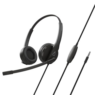 Creative HS-230 USB &amp; 3.5 mm On-Ear Headset with Noise-Cancelling Mic, Inline Mic Mute/Volume Control, Plug-and-Play for Video Calls