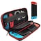 daydayup Switch Case and Tempered Glass Screen Protector Compatible with Nintendo Switch - Deluxe Hard Shell Travel Carrying Case, Pouch Case for Nintendo Switch Console &amp; Accessories, Streak Red