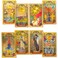 KIINO 78 Gold foil Tarot Cards with Guide Book Tarot Deck for Beginners and Professional Player with Box Tarot PVC Durable Waterproof Wrinkle Resistant