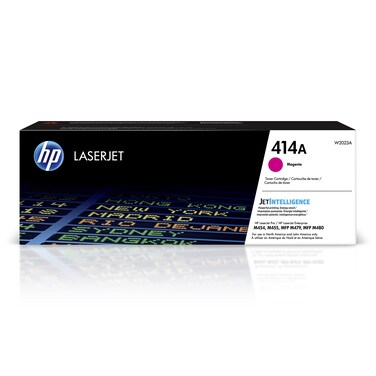 HP 414A Magenta Toner Cartridge   Works with HP Color LaserJet Enterprise M455dn, MFP M480f; HP Color LaserJet Pro M454 Series, HP Color LaserJet Pro MFP M479 Series   W2023A