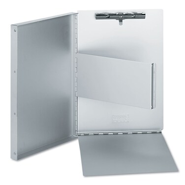 Universal UNV40300 0.4 in. Clip Capacity 8.5 in. x 11 in. Deluxe Aluminum Document Box - Aluminum