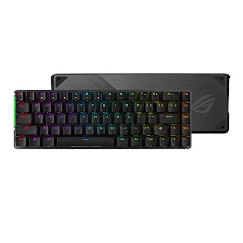 ASUS ROG Falchion Wireless 65% Mechanical Gaming Keyboard   68 Keys, Aura Sync RGB, Extended Battery Life, Interactive Touch Panel, PBT Keycaps, Cherry MX Brown Switches, Keyboard Cover Case