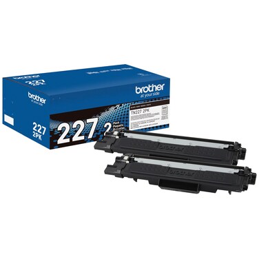 Brother Genuine High-Yield Black Toner Cartridge Twin Pack TN227 2Pk