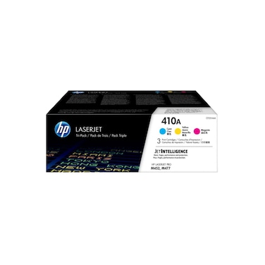 HP 410A Cyan, Magenta, Yellow Toner Cartridges (3-pack)   Works with Color LaserJet Pro M452 Series, Color LaserJet Pro MFP M377, M477 Series   CF251AM