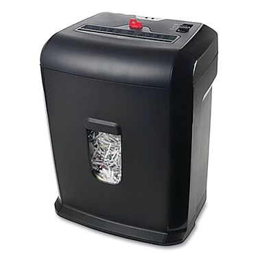 Universal UNV48110 10 Manual Sheet Capacity Cross-Cut Shredder with Lockout Key - Black