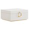 SONGMICS 2-Layer Jewelry Box, Jewelry Organizer with Handle, Removable Jewelry Tray, Jewelry Storage, Floating Effect, 8.1 x 9.4 x 4.3 Inches, Valentine's Day Gift, White UJBC165W01