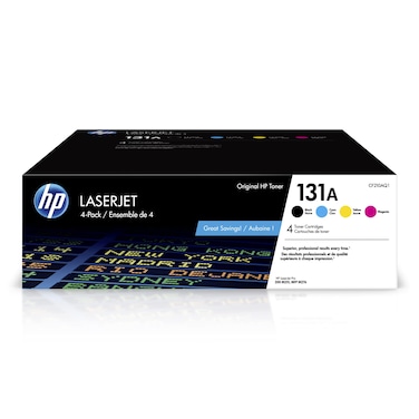 HP 131A Black, Cyan, Magenta, Yellow Toner Cartridges (4-pack)   Works with HP LaserJet Pro 200 color M251 Series, HP LaserJet Pro 200 color MFP M276 Series   CF210AQ1