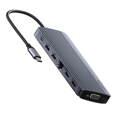 Anker 14 in 1 USB C Docking Station,USB C Hub Triple Display, With 4K HDMI, 1080p VGA, 100W Power Delivery, 5Gbps USB-A/C Data Ports for MacBook, Dell XPS, HP Laptops and more