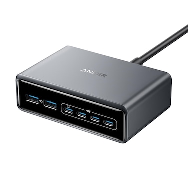 Anker Prime Charger, 200W 6-Port GaN Charging Station, USB-C PD Fast Charging Desktop Charger, Compatible with iPhone, Samsung, MacBook, Dell and More