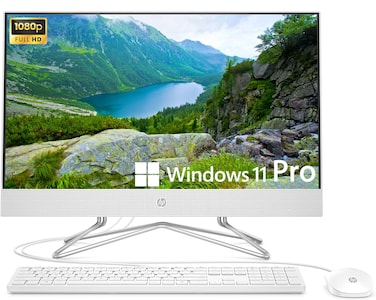 HP All-in-One Desktop Computer, 21.5" FHD Display, Intel Celeron J4025 Processor, 16GB RAM, 256GB SSD, Webcam, HDMI, RJ-45, Wired Keyboard&amp;Mouse, Wi-Fi, Windows 11 Pro