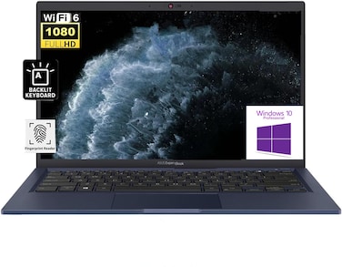 ASUS ExpertBook B1 14" FHD Laptop, Intel Core i5-1135G7 Processor, 16GB RAM 512GB PCIe SSD, Wi-Fi 6, Bluetooth 5, Backlit Keyboard, Fingerprint Reader, Windows 10 Pro, Military Grade Durable, Black