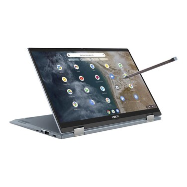 ASUS Chromebook Flip CX5, 14" Touchscreen FHD NanoEdge Display, Intel Core i3-1110G4 Processor, 128GB SSD, 8GB RAM, Stylus, Backlit Keyboard, Wi-Fi 6, Chrome OS, Aluminum, AI Blue, CX5400FMA-DN388T-S