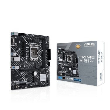 ASUS Prime H610M-E mATX LGA1700 Motherboard with PCIe 4.0, DDR4, M.2 Slots, 1Gb LAN, HDMI/DP, USB 3.2 Gen 1