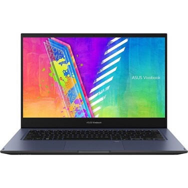 ASUS VivoBook Go 14 Flip Thin and Light 2-in-1 Laptop, 14" FHD Touch, Intel Celeron N4500 CPU, UHD Graphics, 4GB RAM, 128GB eMMC, Fingerprint, Windows 11 Home in S Mode, Quiet Blue, J1400KA-DS04T