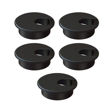 MAHDPRO Desk Grommet 2 Inch (50 mm) Pack of 5-Black ABS Plastic Cable Hole Cover to Arrange Wires &amp; Cords Through Computer Table/Countertops