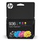 HP 936 Black, Cyan, Magenta, Yellow Ink Cartridges (4-pack)   Works with : OfficeJet 9122e; Pro: 9110b, 9125e, 9128e, 9130b, 9135e; OfficeJet Pro Wide Format 9730e   Eligible for Instant Ink   6C3Z5LN