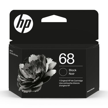 HP 68 Black Ink Cartridge   Works Envy 6100e, 6500e Series   Eligible for Instant Ink   7FP21TN