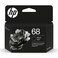 HP 68 Black Ink Cartridge   Works Envy 6100e, 6500e Series   Eligible for Instant Ink   7FP21TN