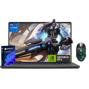 ASUS ROG Zephyrus G16, Intel Core i7-13620H, 16" FHD 165Hz Gaming Laptop, NVIDIA GeForce RTX 4070,32GB RAM,1TB SSD,Single-Zone RGB Keyboard Backlight,WiFi 6,Windows 11 Pro with Mouse - Eclipse Gray