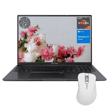 ASUS Vivobook 16 FHD+ Ryzen 7 Laptop, 16" FHD+ 1920 * 1200, AMD Ryzen 7 7730U (Beats Intel i7-1255U), 16GB RAM, 1TB SSD, Backlit KB, FP Reader, Touchpad, Webcam, HDMI, Wi-Fi 6, Windows 11 Home, Black